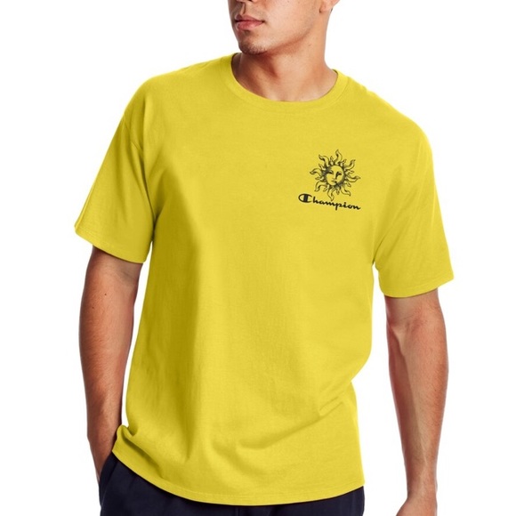 Champion Sun Graphic Short Sleeve Tee in Mustard Yellow Size Medium - Picture 2 of 8